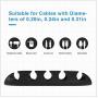 Yeawel 10PCS Cable Clips, Multipurpose Cord Holder, Self-Adhesive Cord Management, Black Cable Holder, Earphone Wire Organizers for Home, Office, Car, Desk Accessories