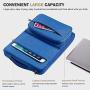 Voova Smart Laptop Sleeve Case Computer Carrying Bag with Attachable Seperate Accessory Pouch, Compatible with 13-13.3 inch MacBook Air / MacBook Pro, 13 XPS / Chromebook / Notebook, Waterproof, Blue