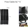 Lancher 2-Pack 19 Inch 1U Cable Management Horizontal Cable Rack Mount Manager with mounting Screws for Service Rack Cabinet 24 Slot Finger Duct with Cover