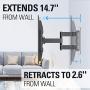 Mounting Dream TV Wall Mounts TV Bracket for 42-70 Inch TVs, Premium TV Mount, Full Motion TV Wall Mount with Articulating Arms, Max VESA 600x400mm and 100 LBS, Fits 16'', 18'', 24'' Studs MD2296-24K