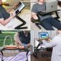 Wizgree Adjustable Laptop Stand, Foldable Standing Desk, Height-Adjustable Comfortable Laptop Desk, Portable Bed Table, Ergonomic Sofa and Sofa Bed Tray