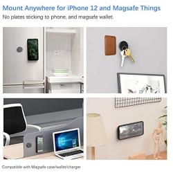 Sticky Magnetic Wall Mount for Magsafe case/ Magsafe Wallet/ iPhone 12 Series, Kuaguozhe Adhesive Wall Mount Holder for Magsafe Accessories, Car Mount for iPhone 12 on Dashboard