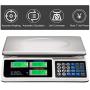 Goplus 66 LB Deli Scale Price Computing Commercial Food Produce Electronic Counting Weight (Silver)