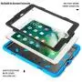 iPad Case 9.7 inch for 2017 iPad 5th Generation Case /2018 iPad 6th Generation Case/ 2016 iPad Pro Case / iPad Air 2 Case, Heavy Duty Shockproof Silicone Protect Case - Blue/Black