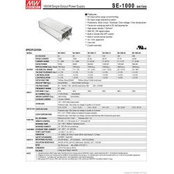 Mean Well SE-1000-48 AC/DC Power Supply, Single Output, 48 Volt, 20.8 Amp, 998.4 Watt, 10.9'' L x 5.0'' W x 2.5'' H