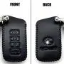ROMASO Key Fob Cover fit for Lexus,Smart Key Fob Case Cover for Lexus ES350 GS300 GS350 GS430 GS450h ISC IS250 IS350 LS460 LS600h RX350 RX300 GX470 GX460,Leather Key Fob Shell,Black