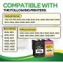 CHINGER Remanufactured 63XL Ink Cartridge Replacement for HP 63 XL Ink Cartridge with Ink Level Display Used in OfficeJet 3830 4650 5255 4655 Envy 4520 DeskJet 3631 1112 3630 (1 Black, 1 Tri-Color)