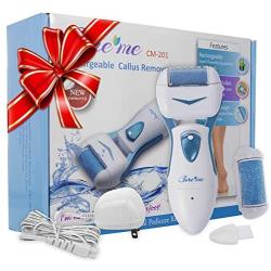 Care me Powerful Electric Foot Callus Remover Rechargeable-Top Rated Electronic Foot File Removes Dry, Dead, Hard, Cracked Skin & Calluses- Best Foot Care Pedicure Tool for Soft Smooth Feet