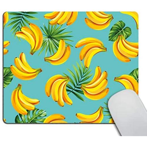 Smooffly Tropical Palm Leaves and Bananas Mouse pad Non-Slip Rubber Gaming Mouse Pad Rectangle Mouse Pads for Computers Laptop