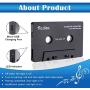 Reshow Bluetooth Cassette Adapter for Car with Stereo Audio , Wireless Cassette Tape to Aux Adapter Smartphone Cassette Adapter (Black)