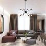 Sputnik Chandelier,8 Lights Modern Chandelier Pendant Lighting Industrial Vintage Hanging Dining Room Light for Kitchen (Black)