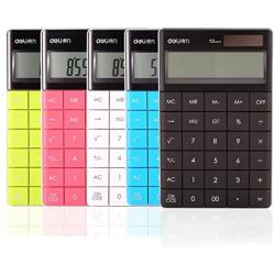 Electronic Desktop Calculator with 12-Digit Large Display, Solar and AA Battery Dual Power Standard 12-Digit Big Display Handheld Function Desktop Calculator (Black 2)