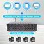 500W Karaoke Wireless Bluetooth Amplifier - 4 Channel Stereo Audio Home Theater Speaker Sound Power Receiver w/ AUX IN, FM, RCA Subwoofer Speakers OUT, USB, Microphone IN w/ Echo - Pyle PTA44BT