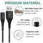 iPhone Charger Cable Lightning Cable SHARLLEN 5 Pack [3FT/3FT/6FT/6FT/10FT] Nylon Braided Lightning Cord Fast Long Cords iPhone Charging Cable Compatible/XS/Max/X/8 Plus/8/7/7P/iPad/iPod Black
