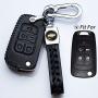 Hey Kaulor Key Fob Cover Leather Flip 5button Key Fob Cover Keyless Jacket Protector Remote Case Accessories for Equinox Camaro Cruze Malibu Sonic