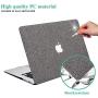 Funut Case for MacBook Pro 15 A1286, Shiny Leather Hard Shell Cover Rubberized Protective Case for MacBook Pro 15 Inch A1286 with CD Drive Non Retina(# Shiny Gray)