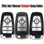 ELOHEI for Ford Key Fob Cover Case, Soft TPU Key Fob Case Protector Holder for 2017 2018 2019 Ford Fusion F150 F250 F350 F450 F550 Edge Explorer Escape Mustang Remote Keyless Entry (Silver) ELOHEI for Ford Key Fob Cover Case, Soft TPU Key Fob Case Protector Holder for 2017 2018 2019 Ford Fusion F150 F250 F350 F450 F550 Edge Explorer Escape Mustang Remote Keyless Entry (Silver)