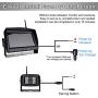 Fookoo 1080P Wireless Backup Camera System with Recording, 7'' HD Split Screen Monitor with Touch Button IP69 Waterproof Rear View Camera Digital Signal Parking Lines for RV/Truck/Trailer/Van