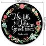 Psalm 103:5 He Fills My Life with Good Things Bible Verse Art Print Mouse pad