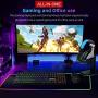 NPET S20 Wired Gaming Keyboard Mouse Combo, LED Backlit Quiet Ergonomic Mechanical Feeling Keyboard, Backlit Gaming Mouse 3200 DPI, for Desktop, Computer, PC