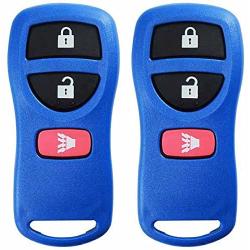KeylessOption Keyless Entry Remote Control Car Key Fob Replacement for KBRASTU15, CWTWB1U733-Blue (Pack of 2)