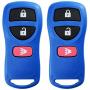 KeylessOption Keyless Entry Remote Control Car Key Fob Replacement for KBRASTU15, CWTWB1U733-Blue (Pack of 2)