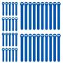 Wrap-It Storage Self-Gripping Reusable Cable Ties, Blue, 40 Pack (20 4” Straps, 20 8” Straps) – Hook and Loop Cord and Wire Organizer for Computer, PC, and Desk Cable Management
