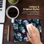 Cute Designer Desk Mouse Pad for Women, Pretty and Colorful Designs, Anti-Slip, Perfect Office, Work & Home Computer Accessory (Rose, Black and White, Rectangle)
