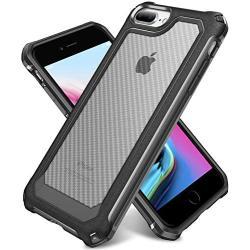 SUPBEC iPhone 6S Plus / 6 Plus Case with [ Screen Protector Tempered Glass x2Pack] Protective Phone Cover with Silicone PC+TPU Shockproof Rubber Heavy Duty Case for iPhone 6SPlus / 6Plus Case-Black