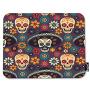 Mugod Day of The Dead Mouse Pad Seamless Pattern with Sugar Skulls Flowers on Dark Background Decor Gaming Mouse Pad Rectangle Non-Slip Rubber Mousepad for Computers Laptop 7.9x9.5 Inches