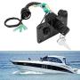 Qiilu Main Ignition 12V Key Switch Assy Single Key Switch Panel Assembly for Yamaha Outboard Yacht 704-82570-12-00 704-82570-11-00