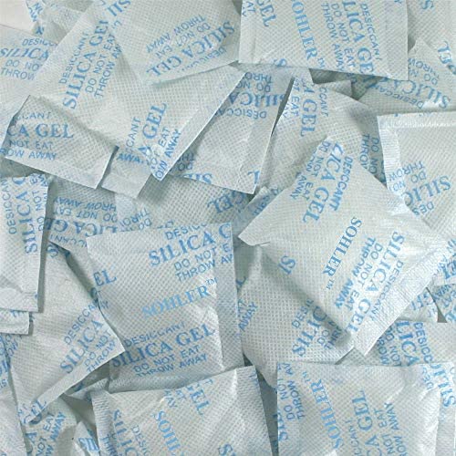 SOHLER 2 Gram Pack of 100 Silica Gel Desiccant Packets Drying Agent Moisture Absorber Dehumidifiers (Ship from USA)