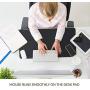Bedsure Genuine Leather Desk Pad Protector, Mouse Pad, Office Desk Mat Blotter, Laptop Desk Pad, Waterproof Non Slip Desk Writing Pad for Office and Home (Black, 17x35 inches)