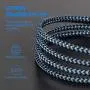 Sundix iPhone Charger, 3Pack 10ft S-10BK Lightning Cable iPhone Charger Cable Nylon Braided Charging Cord Compatible iPhone 12 11 XR XS XSMax X 8 8 Plus 7 7 Plus 6 6s Plus SE 5 5s 5c iPad iPod (blue)