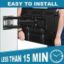 Full Motion TV Wall Mount with Height Setting, JUSTSTONE TV Bracket Fits Most 27-65 Inch LED Flat&Curved TVs,Articulating Swivel Tilt Dual Arms Extension Max VESA 400x400mm and Holds up to 121 LBS