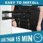 Full Motion TV Wall Mount with Height Setting, JUSTSTONE TV Bracket Fits Most 27-65 Inch LED Flat&Curved TVs,Articulating Swivel Tilt Dual Arms Extension Max VESA 400x400mm and Holds up to 121 LBS Full Motion TV Wall Mount with Height Setting, JUSTSTONE TV Bracket Fits Most 27-65 Inch LED Flat&Curved TVs,Articulating Swivel Tilt Dual Arms Extension Max VESA 400x400mm and Holds up to 121 LBS