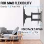 Mounting Dream TV Mount Full Motion TV Wall Mounts for 26-55 Inch Flat Screen TV, Wall Mount TV Bracket with Dual Arms, Max VESA 400x400mm and 99 LBS, Fits 16'', 18'', 24'' Studs MD2380-24K TV Mounts