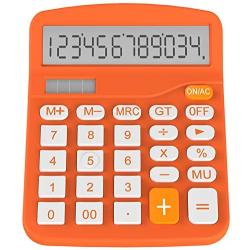 Helect Calculator, Standard Function Desktop Calculator, Orange
