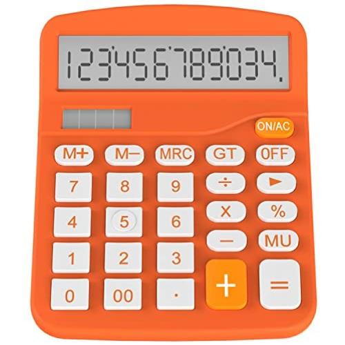 Helect Calculator, Standard Function Desktop Calculator, Orange