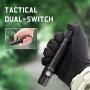 ThruNite TT20 2526 Lumens USB C Rechargeable Dual-Switch Handheld Tactical Flashlights with 258 Meters Beam Distance, Powered by 5000mAh 21700 Battery - Black CW