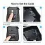 Champs Combination Realtor Lock, 4 Digit Comination Padlock, Real Estate Key Lock Box, Set-Your-Own Combination [12 Packs, Black]