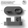 elago 3 in 1 Apple Charging Station Compatible with Apple Watch Series 6/SE/5/4/3/2/1, Apple AirPods 2/1, iPhone 11 and All iPhone Models [Original Cables Required] (Dark Grey)