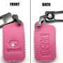 ROMASO Key Fob Cover fit for Lexus,Smart Key Fob Case Cover for Lexus ES350 GS300 GS350 GS430 GS450h ISC IS250 IS350 LS460 LS600h RX350 RX300 GX470 GX460,Leather Key Fob Shell,Pink