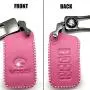 ROMASO Key Fob Cover fit for Lexus,Smart Key Fob Case Cover for Lexus ES350 GS300 GS350 GS430 GS450h ISC IS250 IS350 LS460 LS600h RX350 RX300 GX470 GX460,Leather Key Fob Shell,Pink