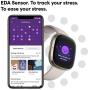 Fitbit Sense Advanced Smartwatch with Tools for Heart Health, Stress Management & Skin Temperature Trends, White/Gold, One Size (S & L Bands Included)