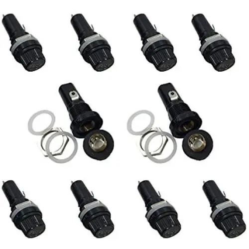 10Pcs/lot Panel Mount Screw Cap 6X30mm Fuse Holder Case Glass Tube Fuse For Radio Auto Stereo