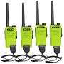 Retevis RT47 IP67 Waterproof Walkie Talkies for Adults Long Range, Rechargeable Two Way Radios Portable,VOX Handfree 2 Way Radios for Outdoor Hunting Fishing (Green,4 Pack)