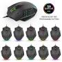 Redragon M908 Impact RGB LED MMO Mouse with Side Buttons Optical Wired Gaming Mouse with 12,400DPI, High Precision, 20 Programmable Mouse Buttons