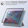 ESR Rebound Magnetic Smart Case for iPad Pro 12.9'' 2020 & 2018, Convenient Magnetic Attachment [Supports Pencil Pairing & Charging] Smart Case Cover, Auto Sleep/Wake Trifold Stand Case - Gray