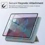 ESR Rebound Magnetic Smart Case for iPad Pro 12.9'' 2020 & 2018, Convenient Magnetic Attachment [Supports Pencil Pairing & Charging] Smart Case Cover, Auto Sleep/Wake Trifold Stand Case - Gray